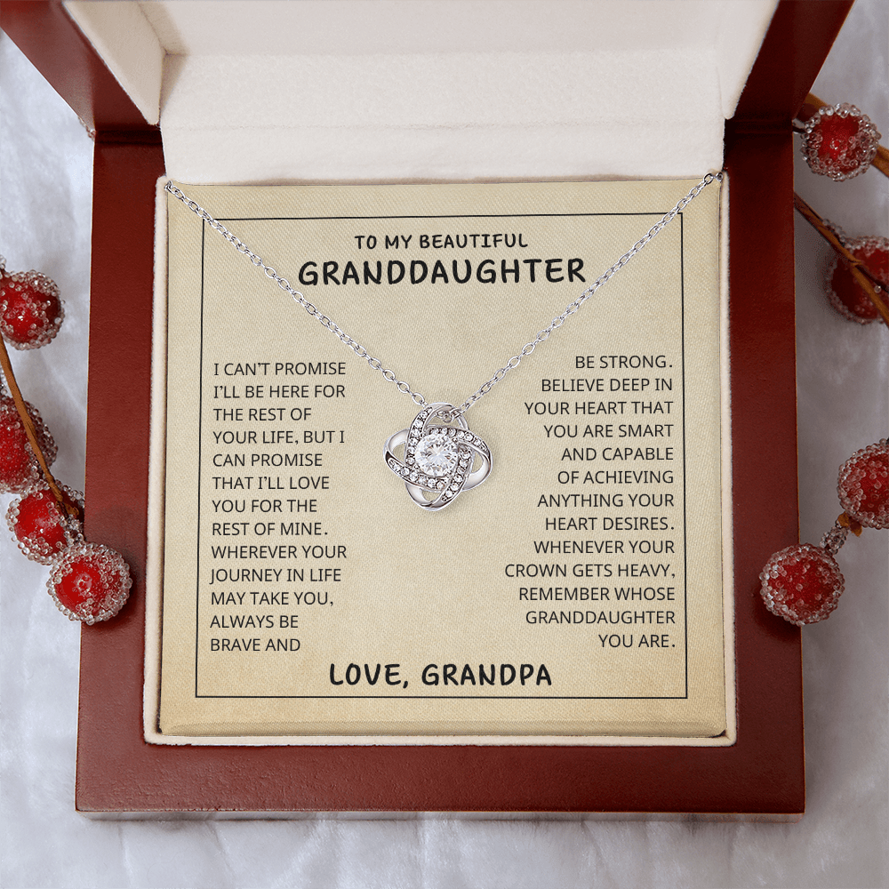To My Granddaughter Necklace From Grandpa