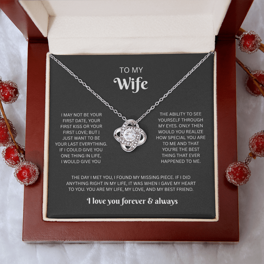 To My Wife - Love Knot Necklace