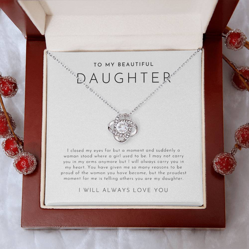 To My Beautiful Daughter (I Closed My Eyes) Necklace