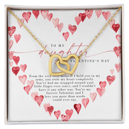 To My Daughter On Valentine's Day Necklace