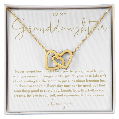 To My Granddaughter Necklace (Never Forget How Much I Love You)