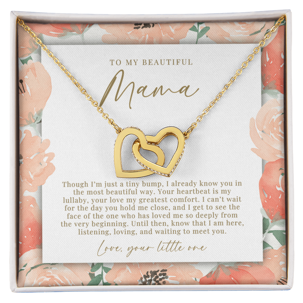 Mama Interlocking Hearts Necklace From The Bump | Peachy Floral