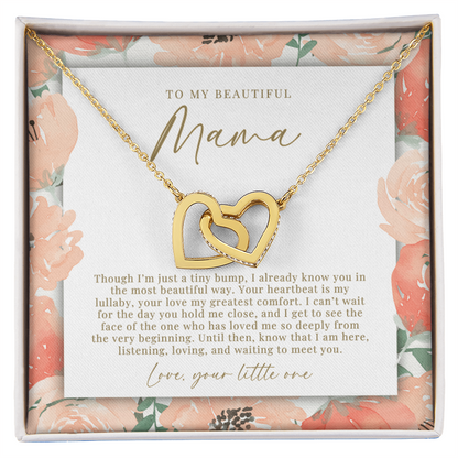 Mama Interlocking Hearts Necklace From The Bump | Peachy Floral
