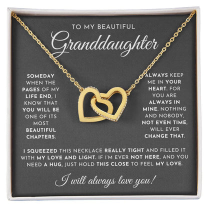 To My Beautiful Granddaughter Necklace