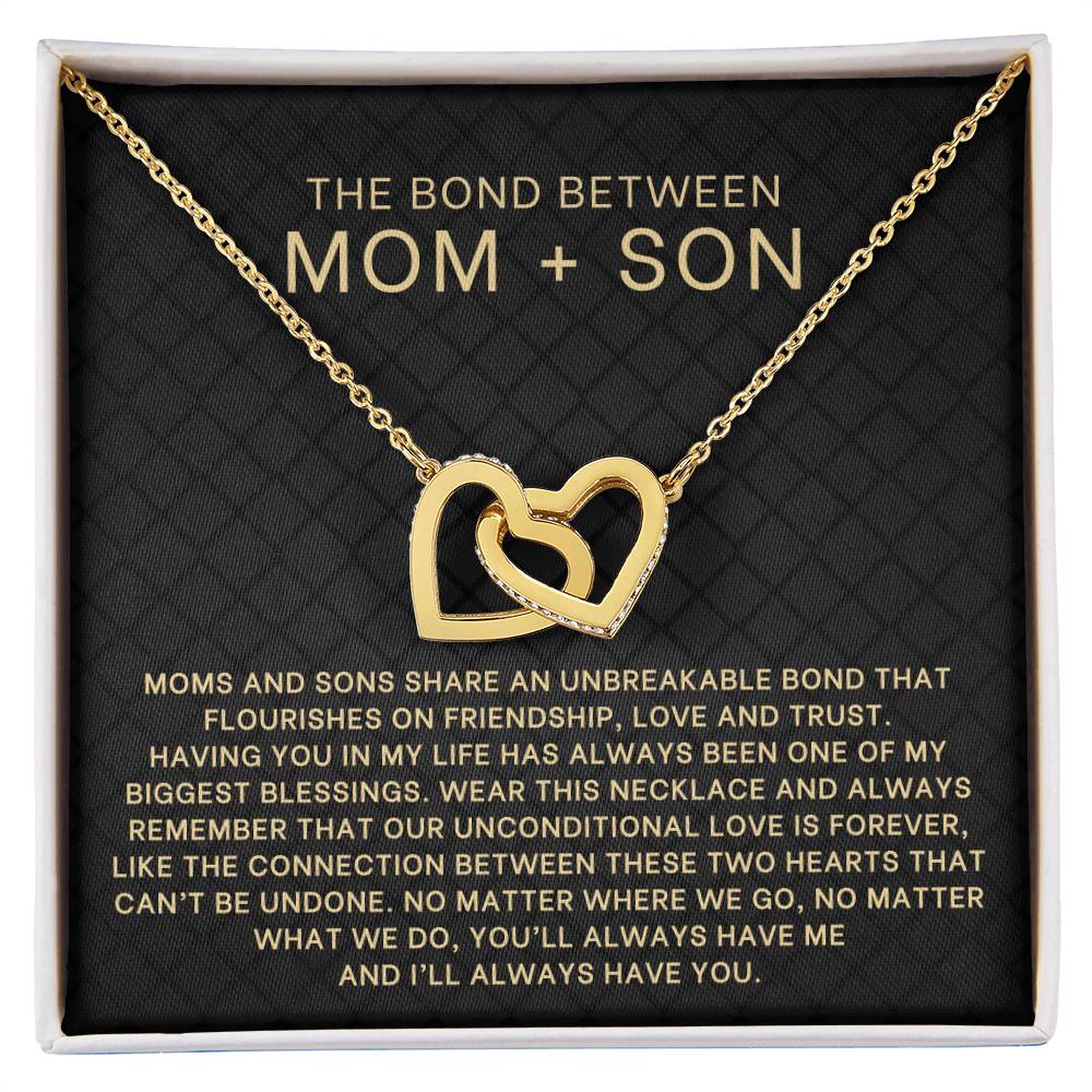 Modern Geometric Mom and Son Bond Necklace