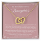 Daughter Interlocking Hearts Necklace | Forever Connected Blush & Floral