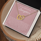 Daughter Interlocking Hearts Necklace | Forever Connected Blush & Floral