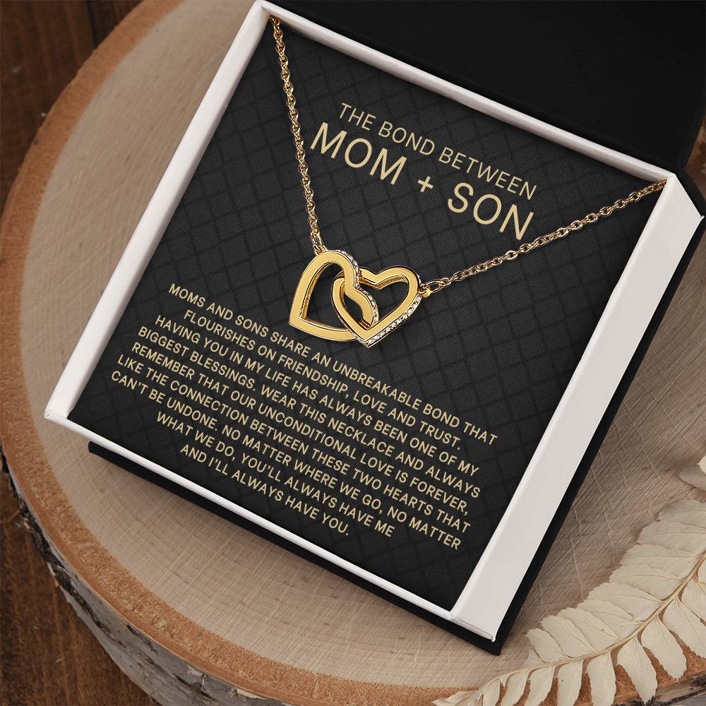 Modern Geometric Mom and Son Bond Necklace