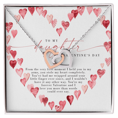 To My Daughter On Valentine's Day Necklace