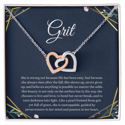 Grit Interlocking Hearts Necklace