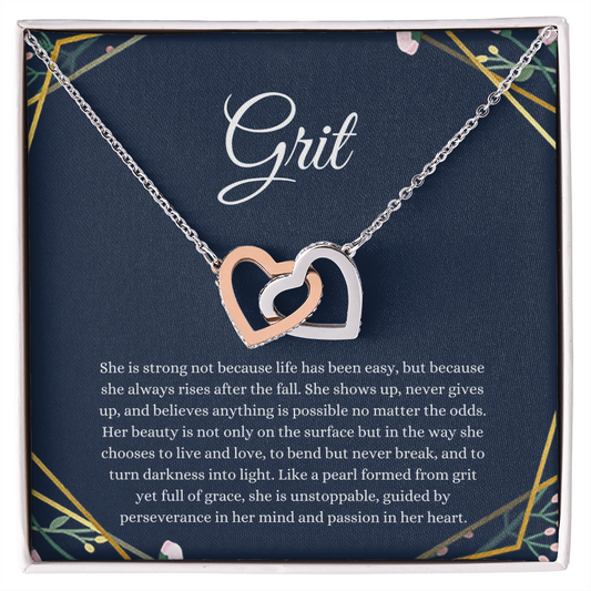 Grit Interlocking Hearts Necklace