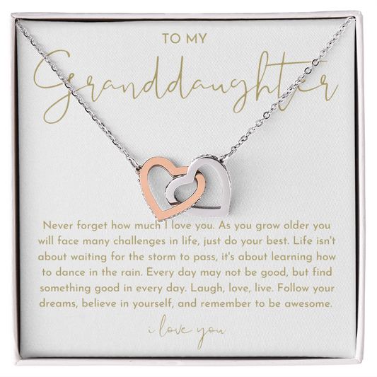 To My Granddaughter Necklace (Never Forget How Much I Love You)