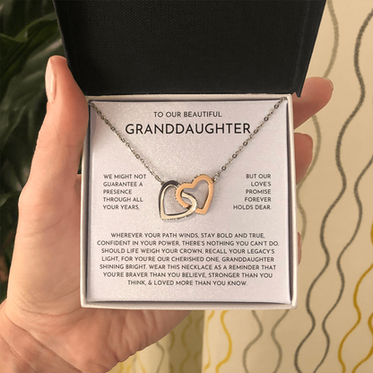 To Our Granddaughter Hearts Necklace