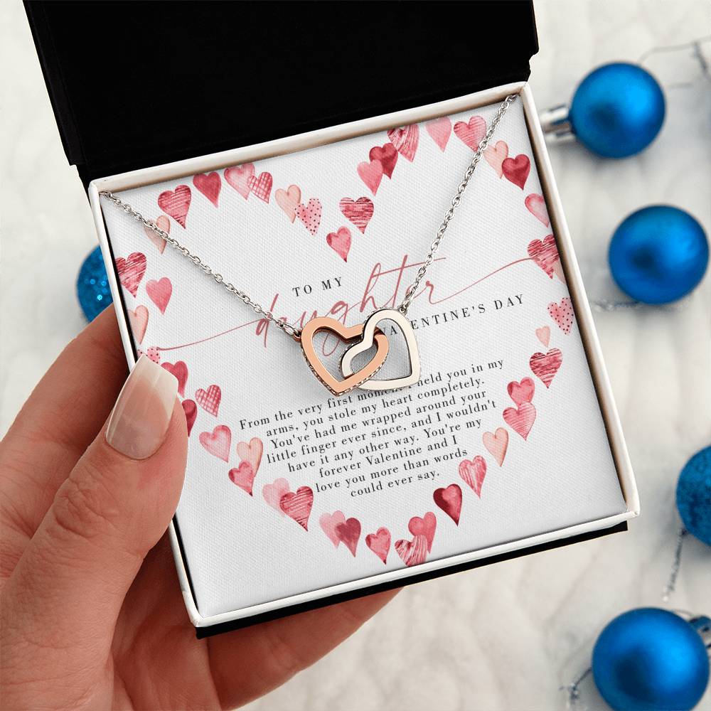 To My Daughter On Valentine's Day Necklace