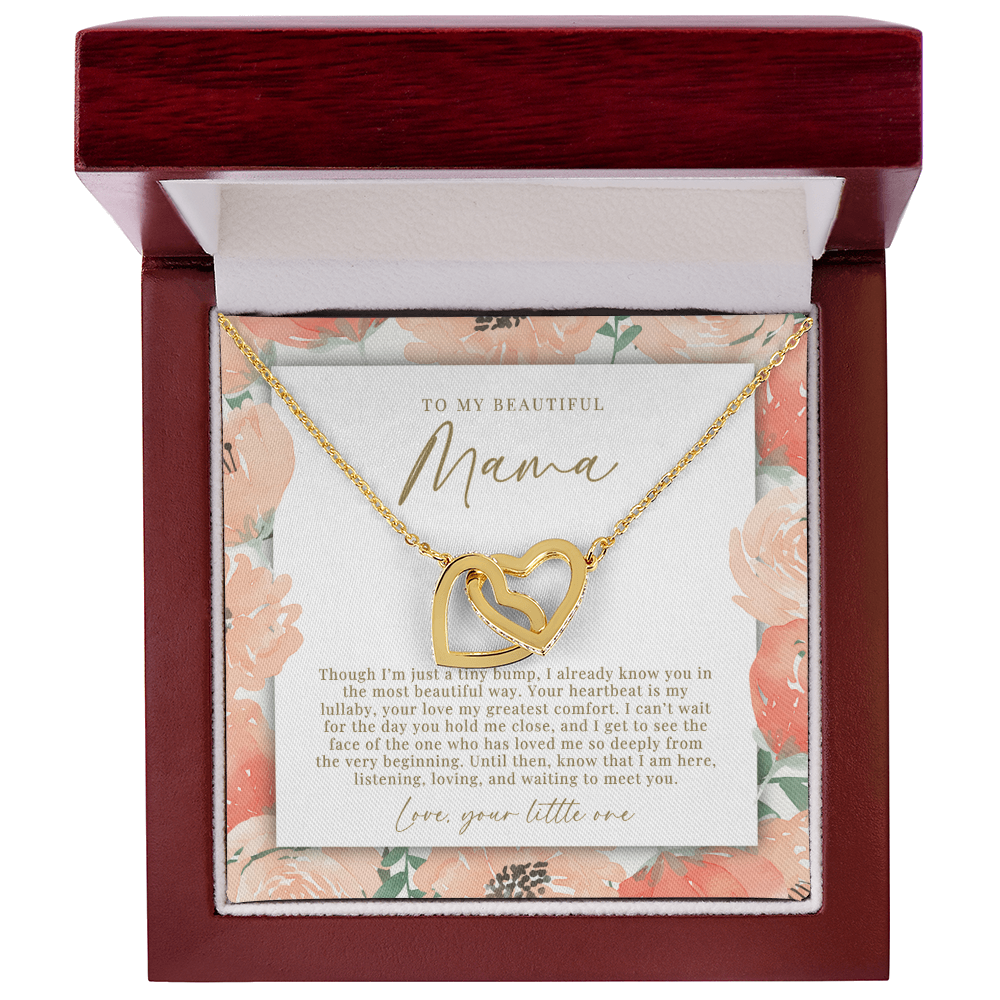 Mama Interlocking Hearts Necklace From The Bump | Peachy Floral