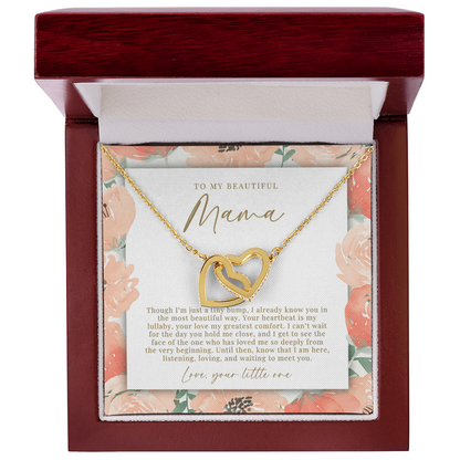Mama Interlocking Hearts Necklace From The Bump | Peachy Floral