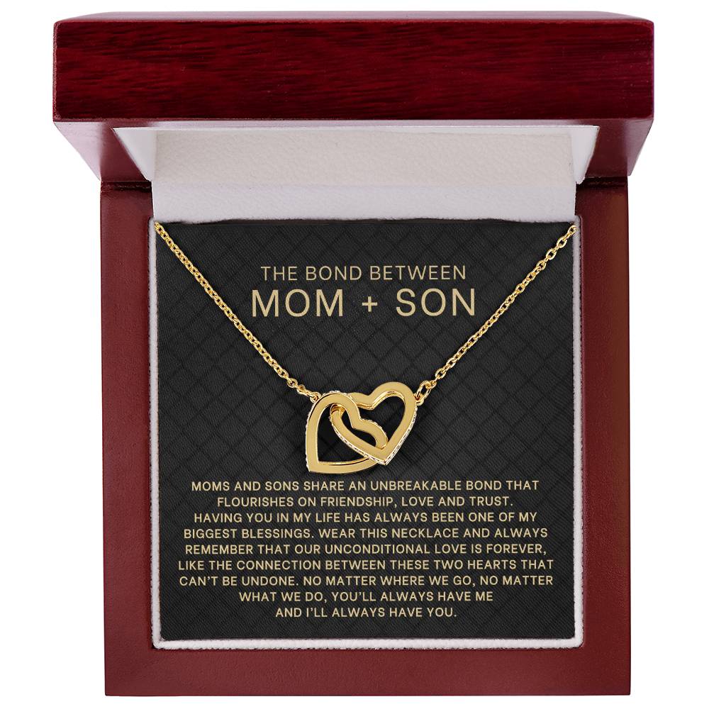 Modern Geometric Mom and Son Bond Necklace