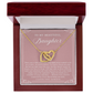 Daughter Interlocking Hearts Necklace | Forever Connected Blush & Floral