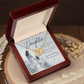To My Daughter (There Will Come A Day) Interlocking Hearts Necklace