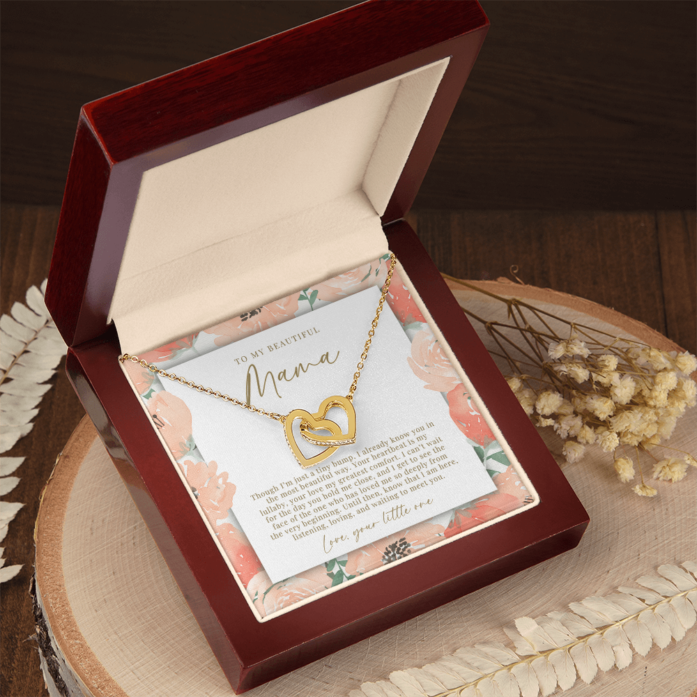 Mama Interlocking Hearts Necklace From The Bump | Peachy Floral