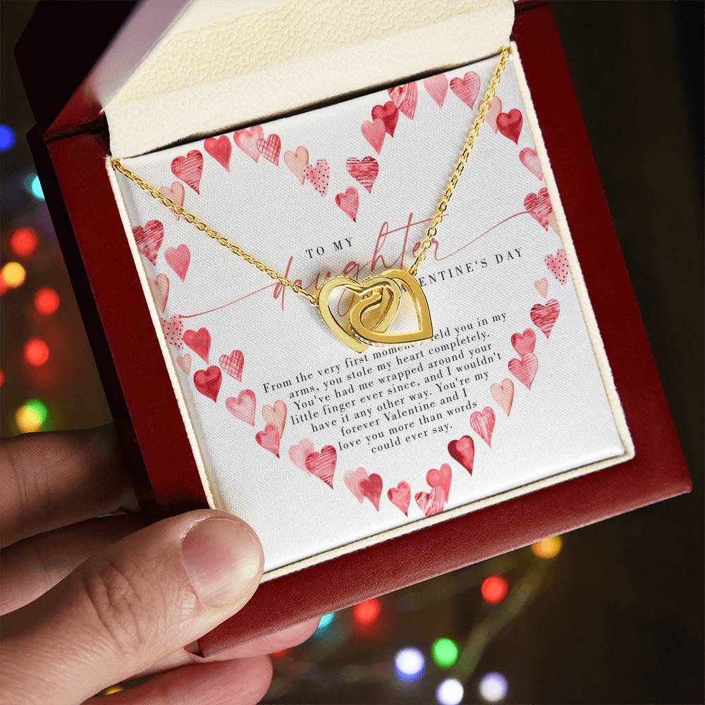 To My Daughter On Valentine's Day Necklace