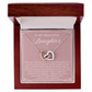 Daughter Interlocking Hearts Necklace | Forever Connected Blush & Floral