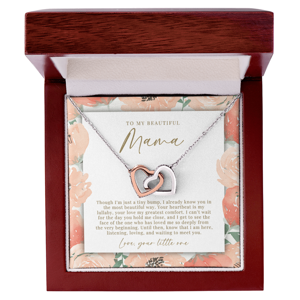 Mama Interlocking Hearts Necklace From The Bump | Peachy Floral