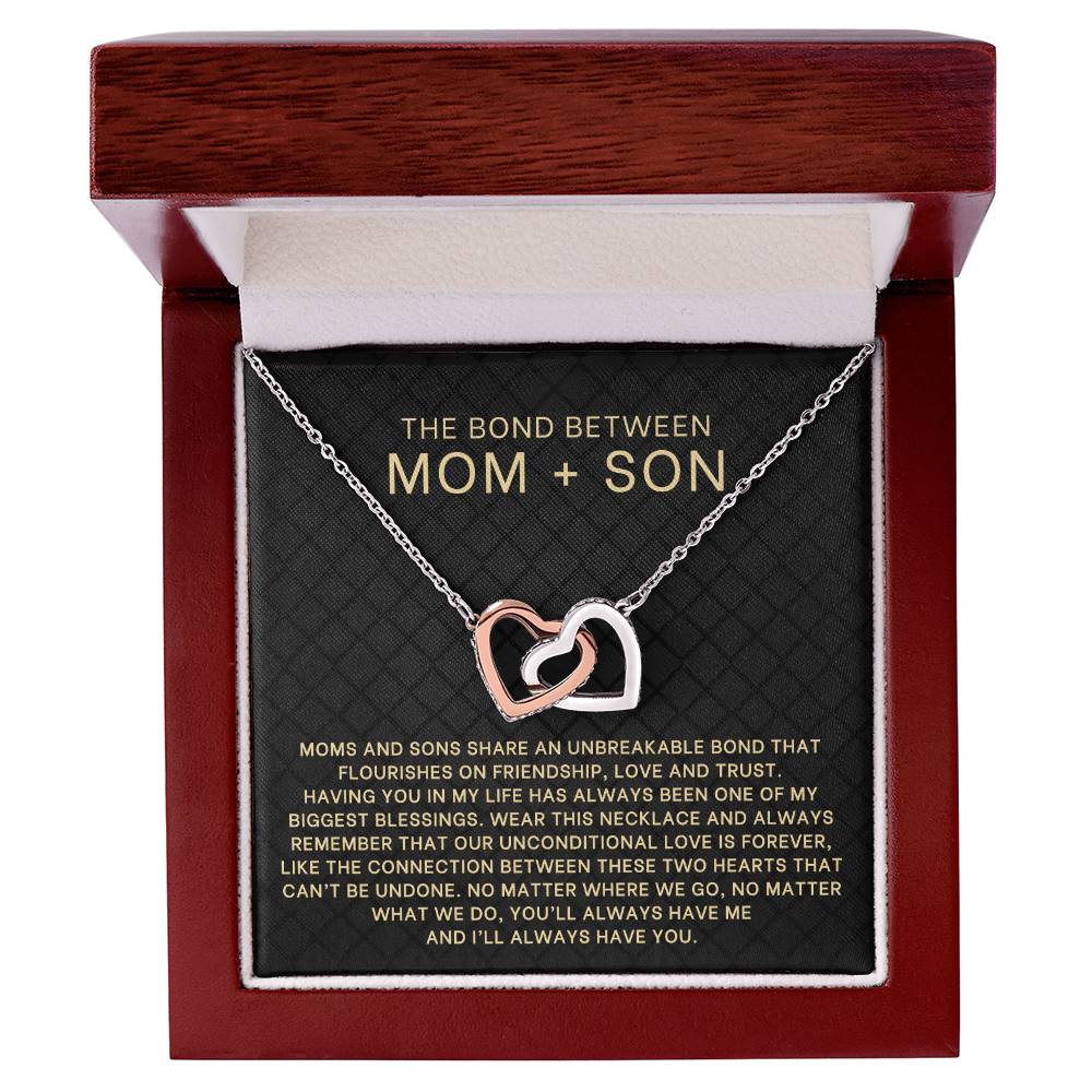 Modern Geometric Mom and Son Bond Necklace