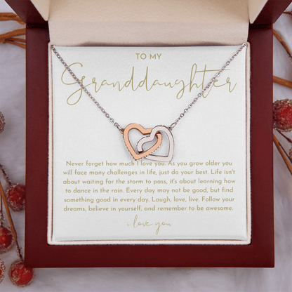 To My Granddaughter Necklace (Never Forget How Much I Love You)
