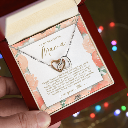 Mama Interlocking Hearts Necklace From The Bump | Peachy Floral