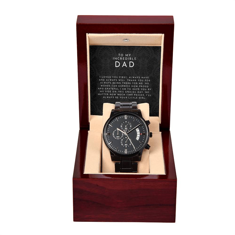 Dad Wedding Gift From Bride (I Loved You First) Chronograph Watch