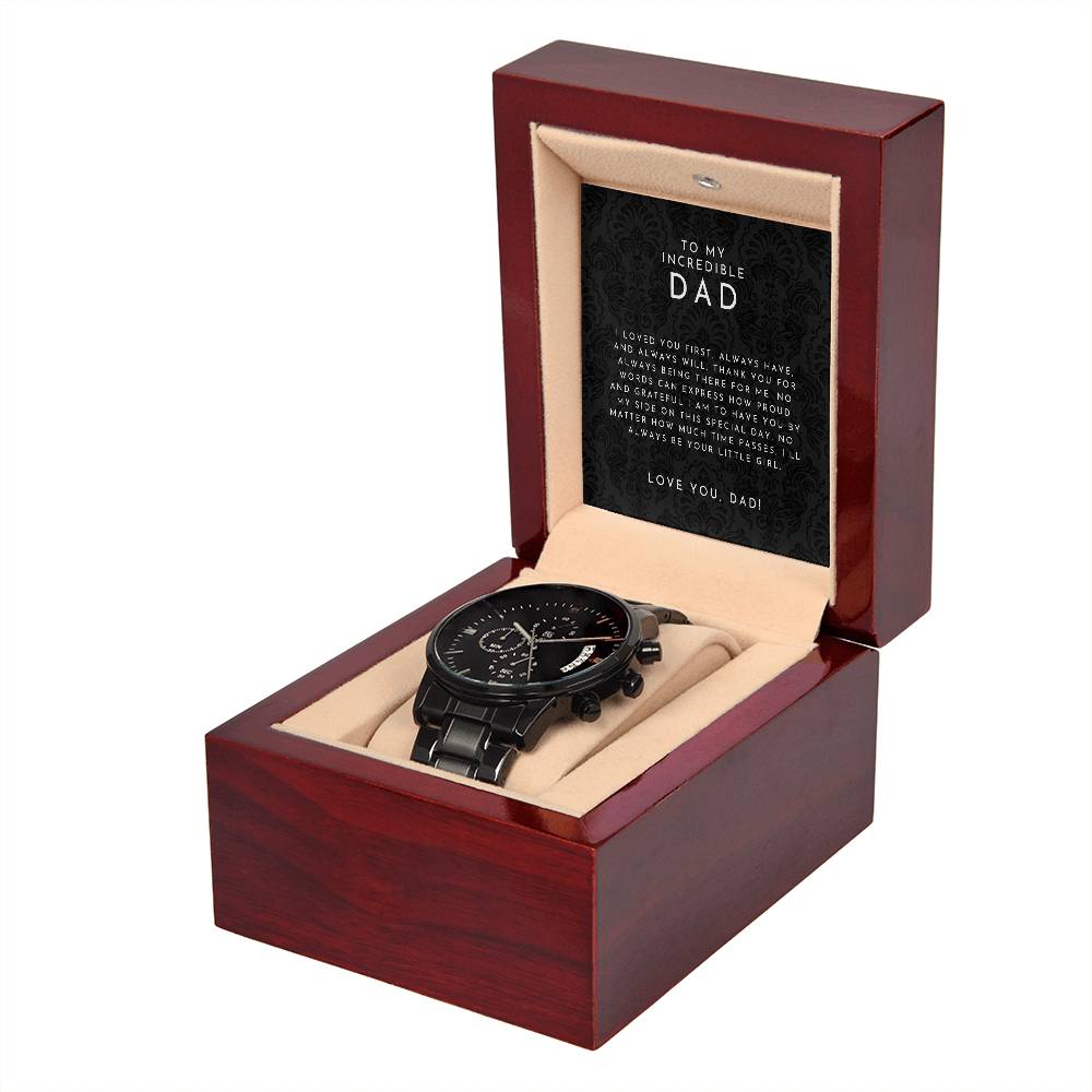 Dad Wedding Gift From Bride (I Loved You First) Chronograph Watch