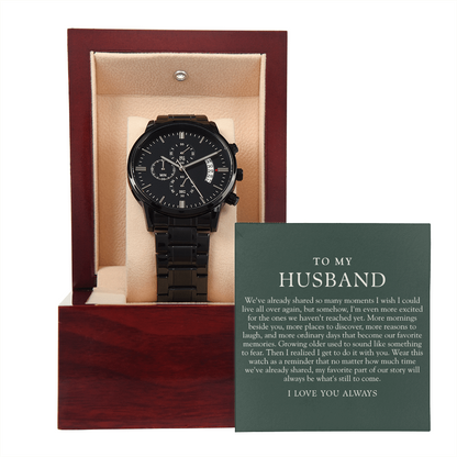 Husband Chronograph Watch | The Best Is Yet To Come Hunter Green