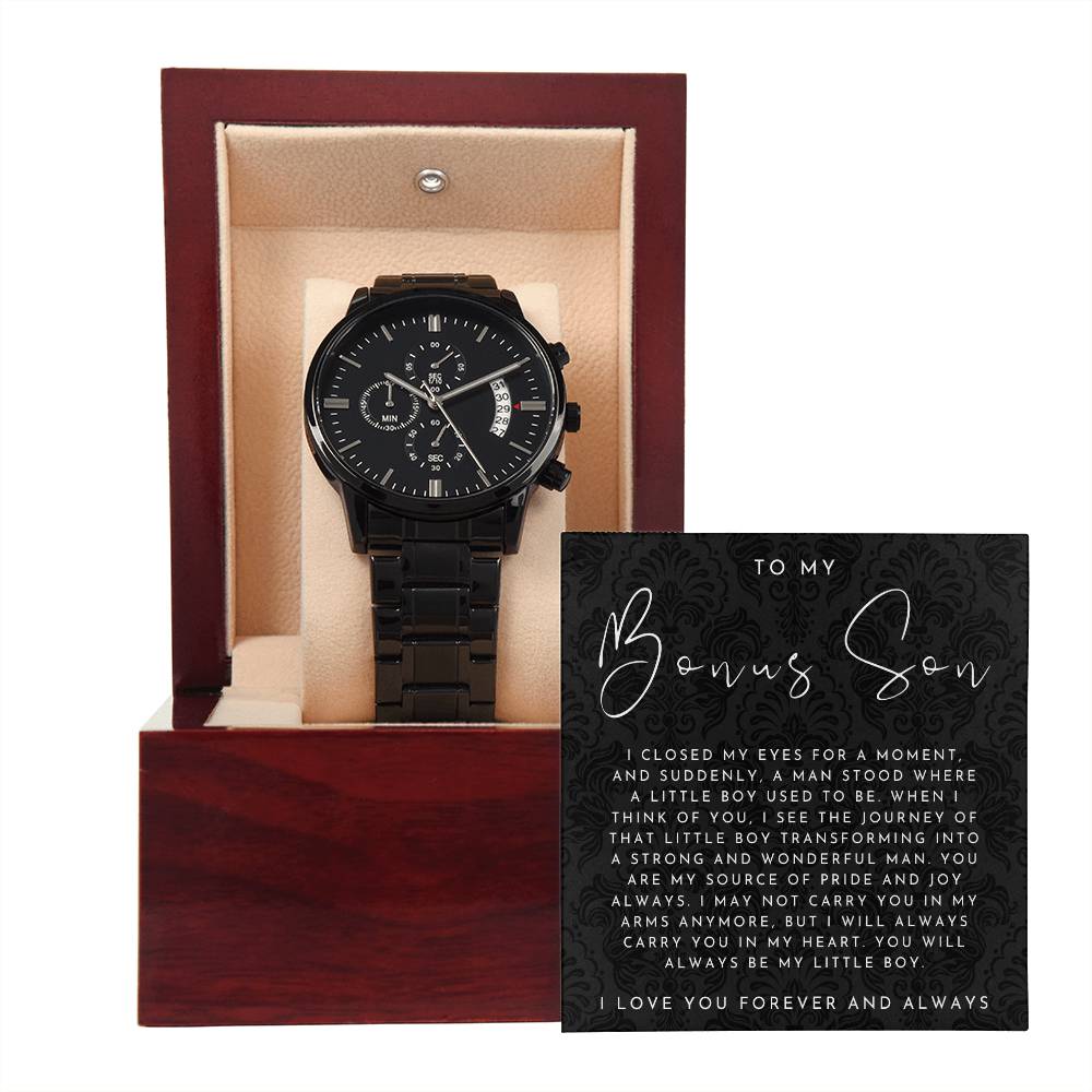 To My Bonus Son Chronograph Watch