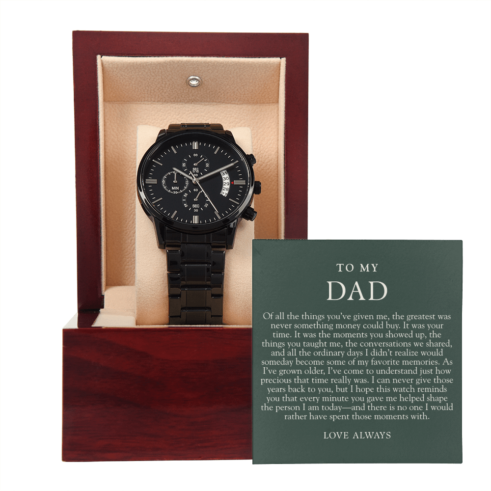 Dad Chronograph Watch | The Time You Gave Me Hunter Green