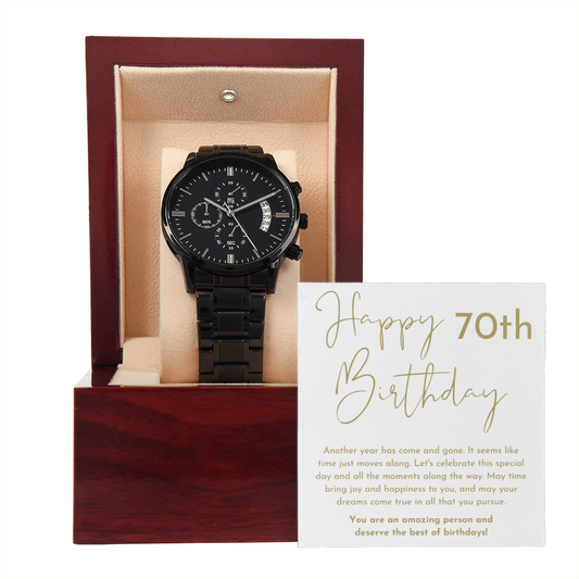 Happy 70th Birthday Gift Chronograph Watch