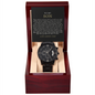Son From Dad Memorial Chronograph Watch | When You Look At The Time Black & Gold