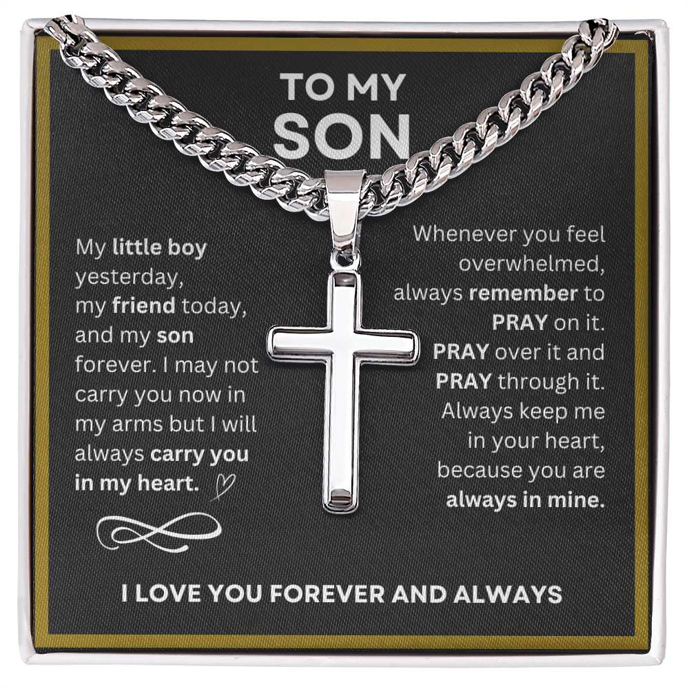 To My Son (My Little Boy) Cross Necklace