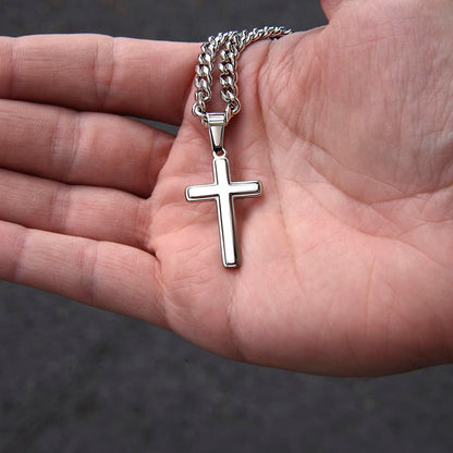 To My Son (Believe In Your Heart) Cross Necklace