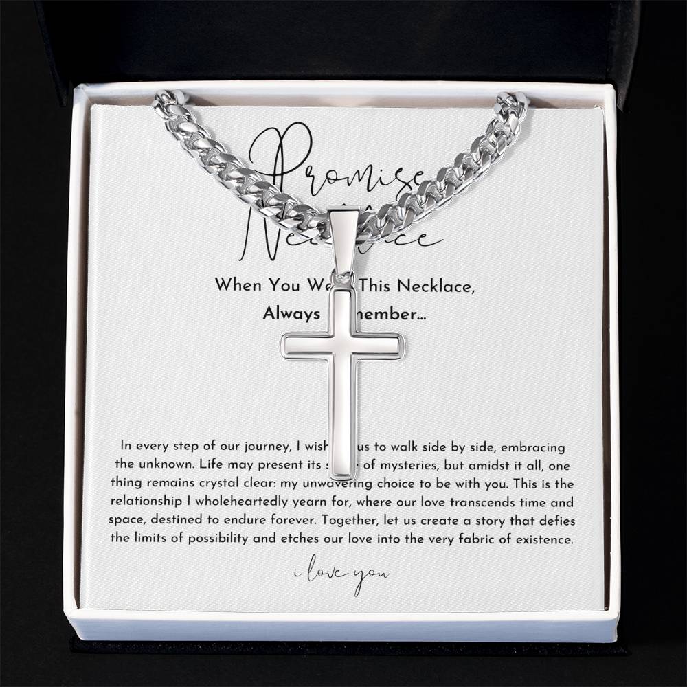 Promise Necklace For Him Cross