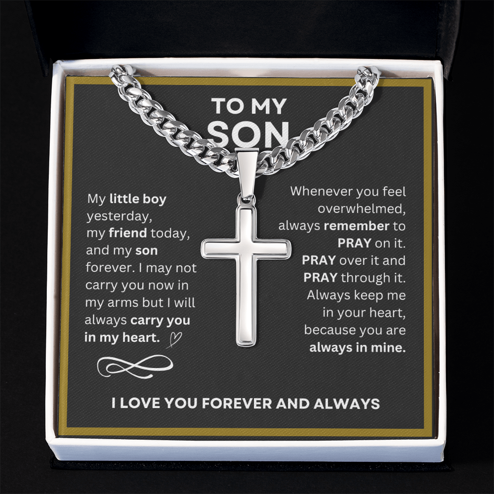 To My Son (My Little Boy) Cross Necklace