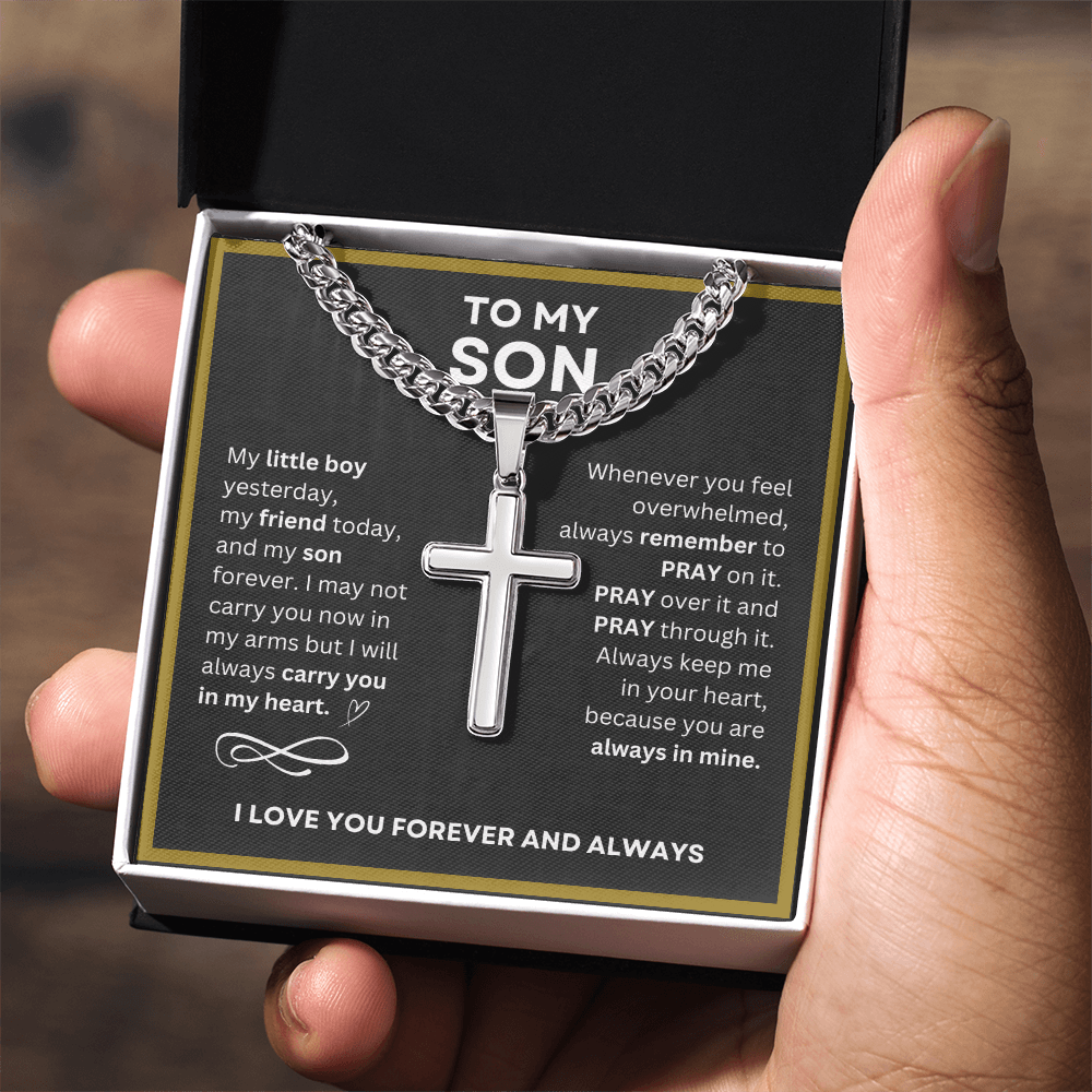 To My Son (My Little Boy) Cross Necklace