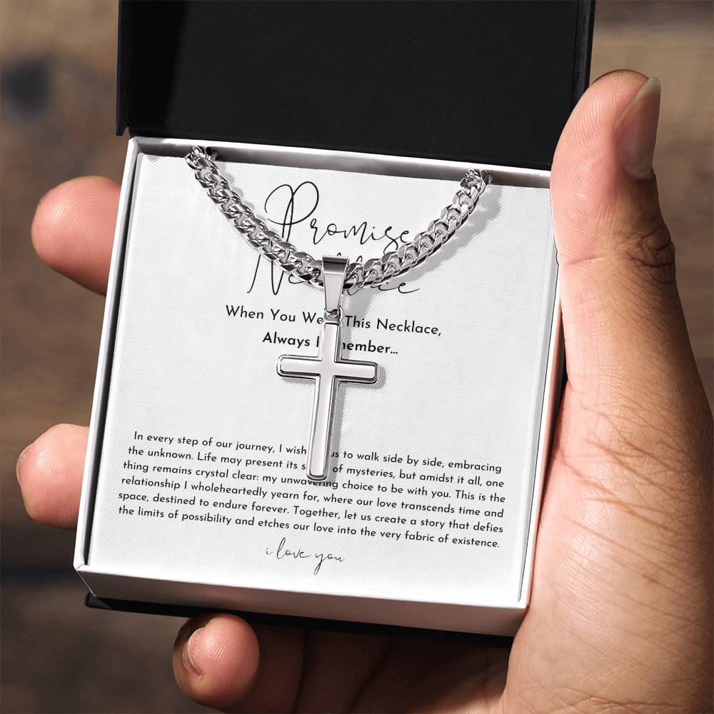 Promise Necklace For Him Cross