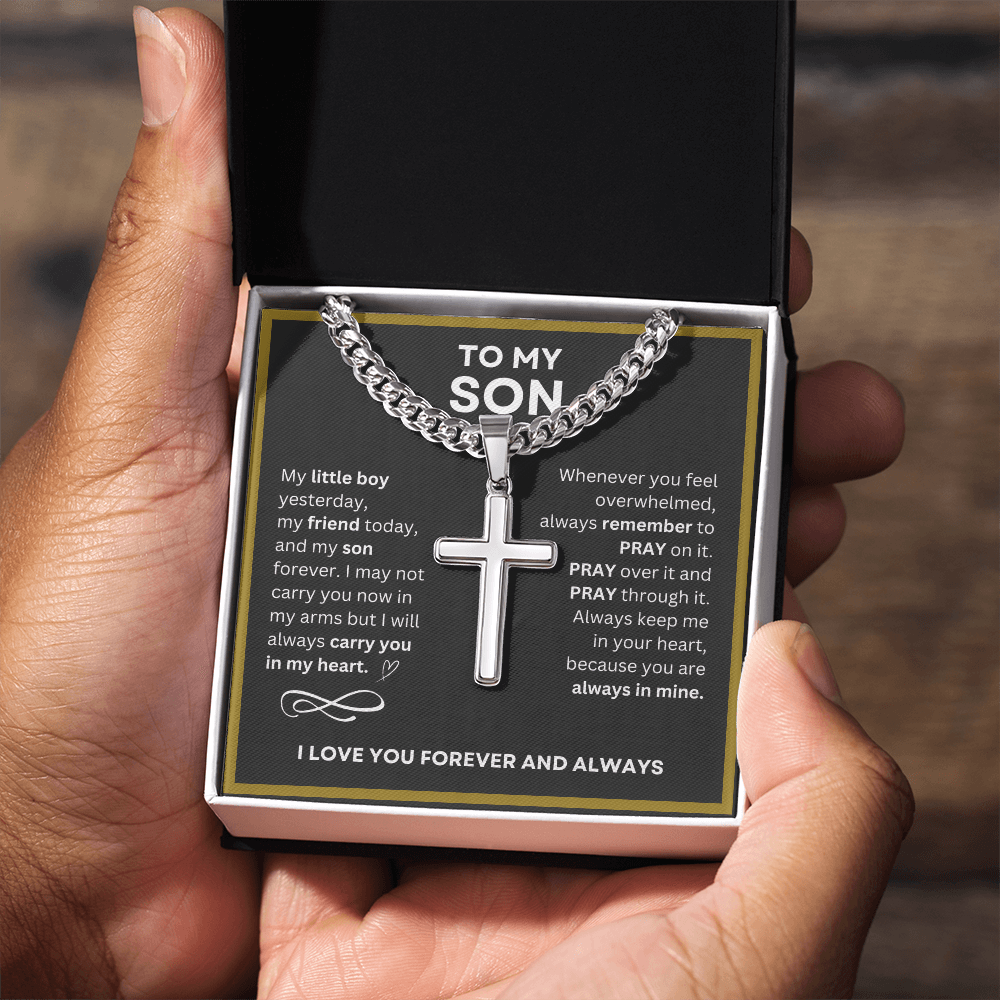 To My Son (My Little Boy) Cross Necklace