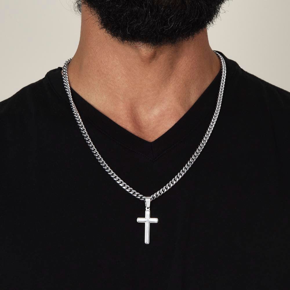 To My Son (I Closed My Eyes) Cross Necklace