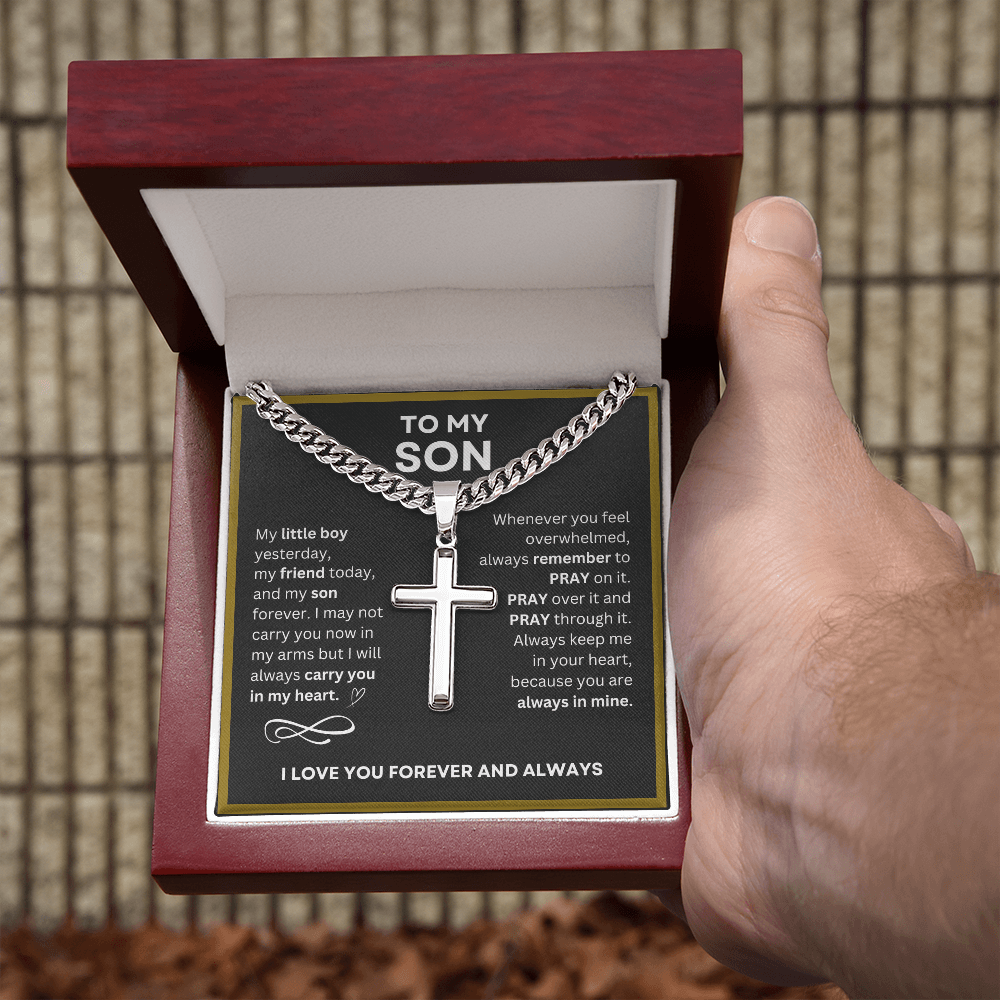 To My Son (My Little Boy) Cross Necklace