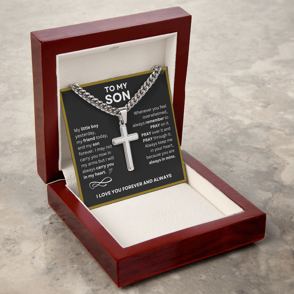 To My Son (My Little Boy) Cross Necklace