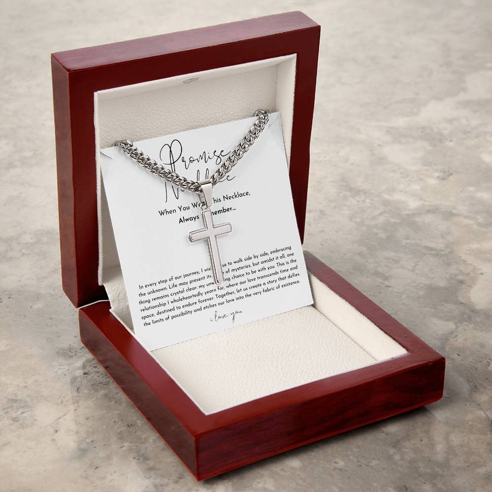 Promise Necklace For Him Cross