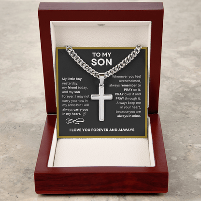 To My Son (My Little Boy) Cross Necklace