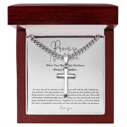 Promise Necklace For Him Cross